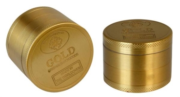 1 CNC Aluminium Grinder/Pollinator 4 part ø 50mm "Gold Bar"